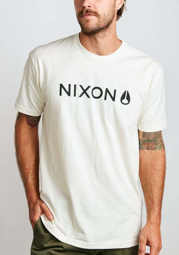 Beige / Black Apparel Nixon Basis Repreve® T Shirts | 045QKOPGC