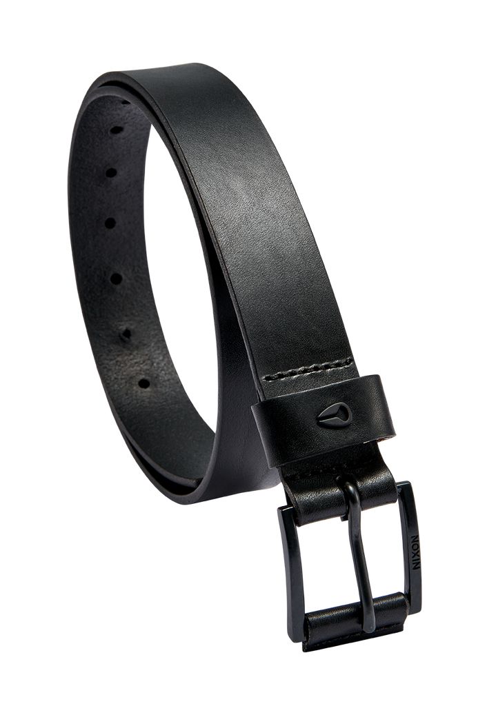 Black Accessories Nixon Americana Leather Belts | 542NISUHO