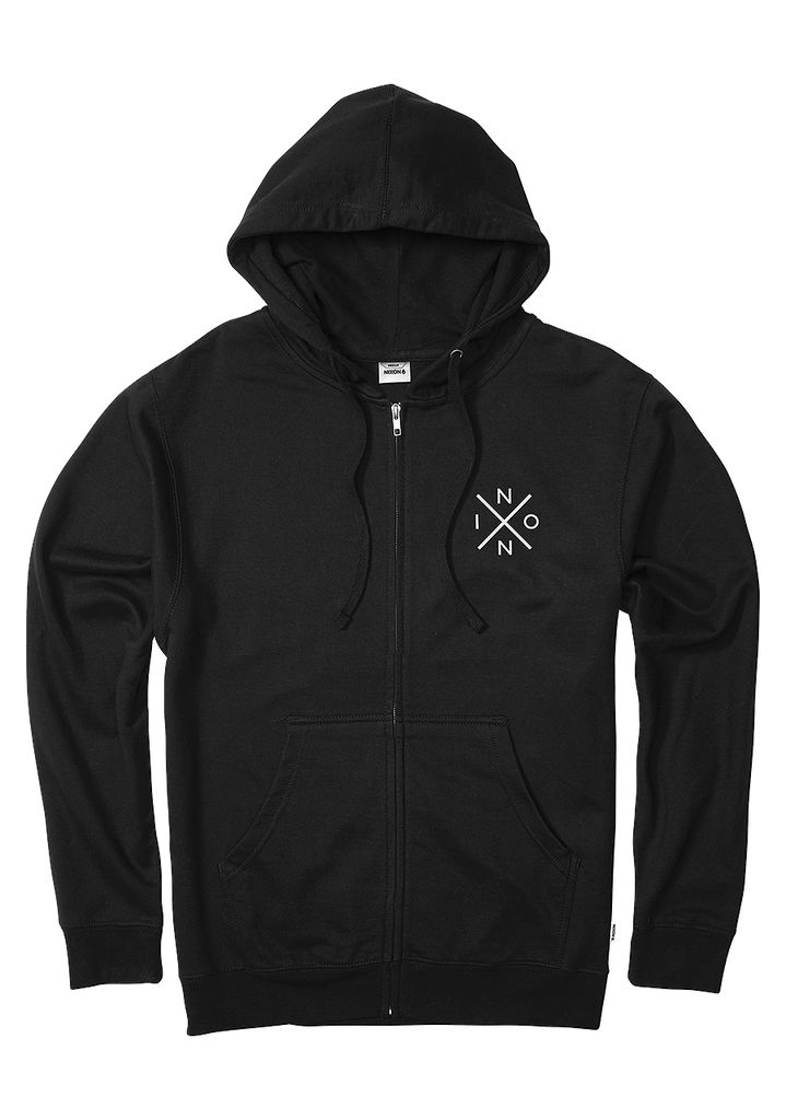 Black Apparel Nixon Spot Full Zip Hoodie | 124DMPWFQ