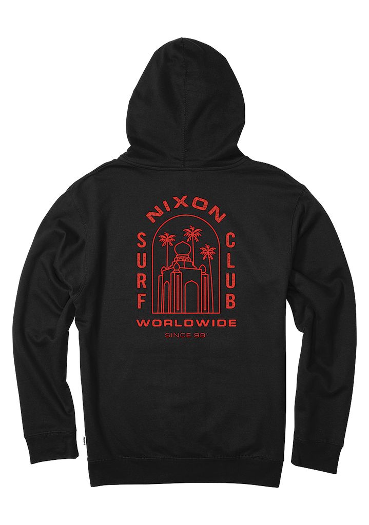 Black Apparel Nixon Temple Zip Hoodie | 279BCRUPM