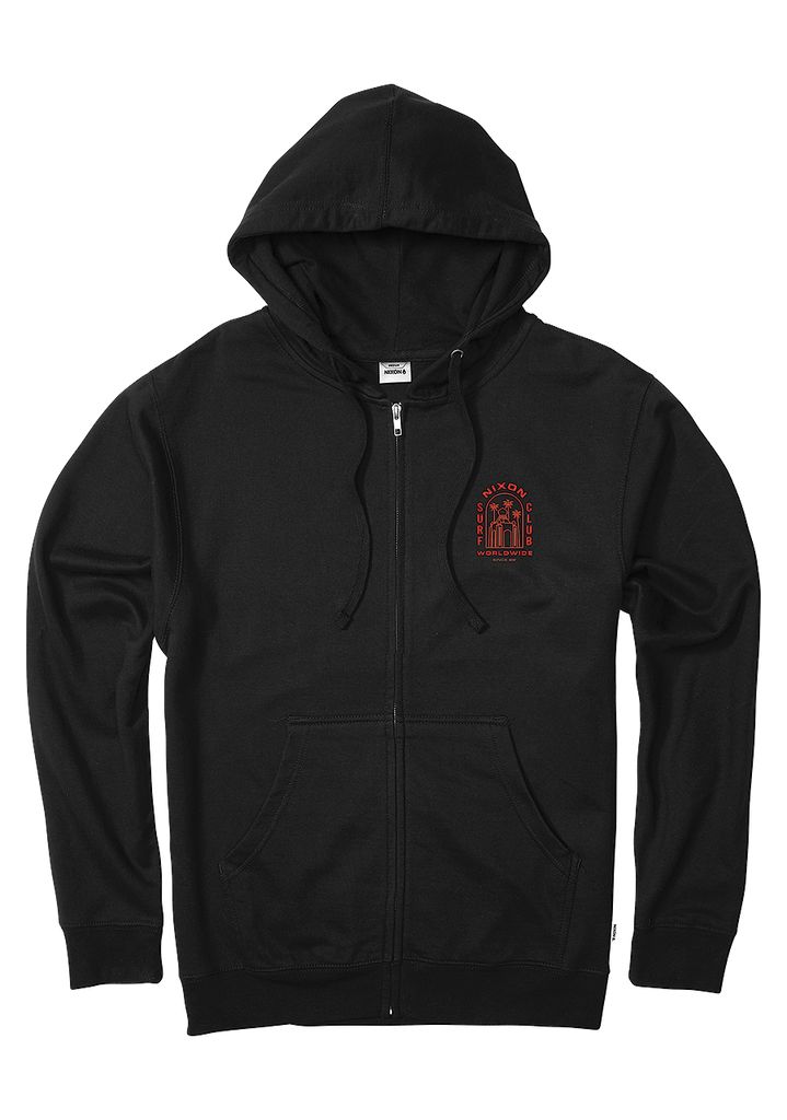 Black Apparel Nixon Temple Zip Hoodie | 279BCRUPM