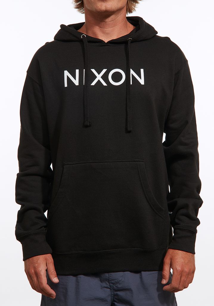 Black Apparel Nixon Wordmark Hoodie | 947PRYEQW