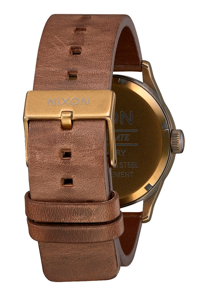 Black / Brown Watches Nixon Sentry Leather Watches | 714JNCFDU