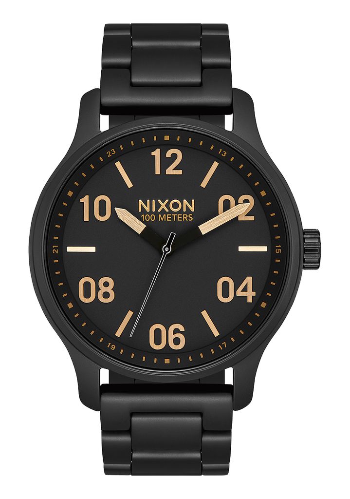 Black / Gold Watches Nixon Patrol Watches | 436LTVNDM