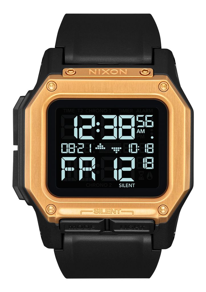 Black / Gold Watches Nixon Regulus Digital Watches | 014UGRSQL