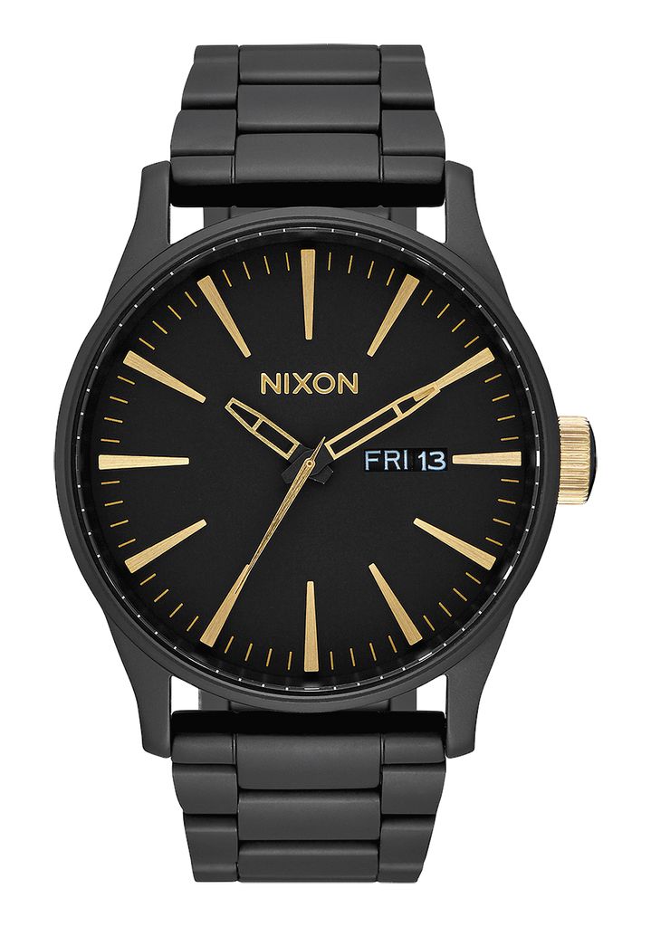 Black / Gold Watches Nixon Sentry Stainless Steel Watches | 074RVHAKY