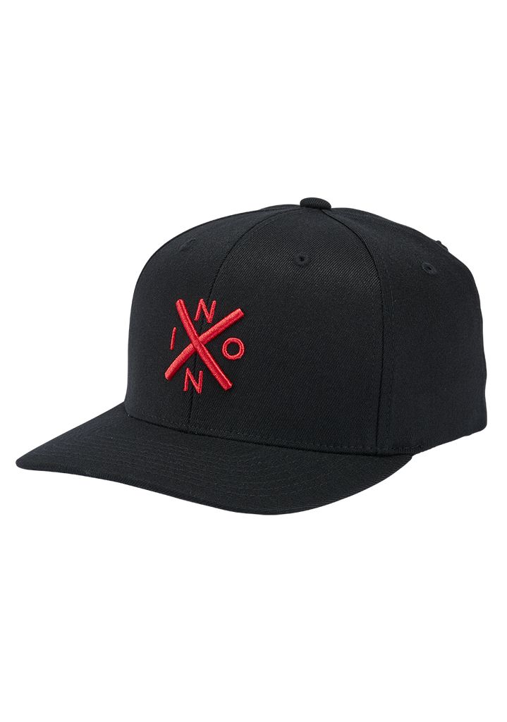 Black / Red Accessories Nixon Exchange Flexfit Hats | 105PNKEMT