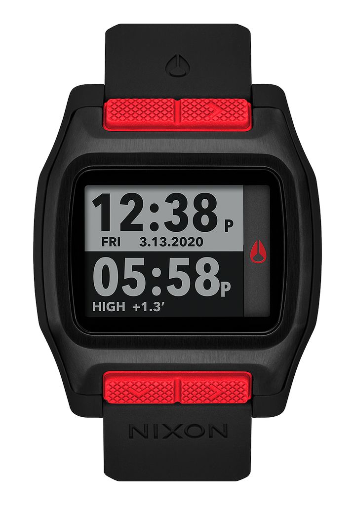 Black / Red Watches Nixon High Tide Digital Watches | 213LYVPDG