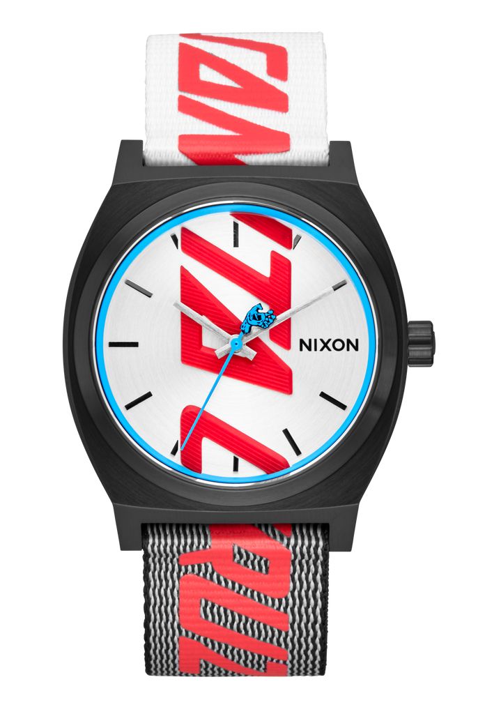 Black / Silver Watches Nixon Santa Cruz Time Teller Watches | 847BZKGXW