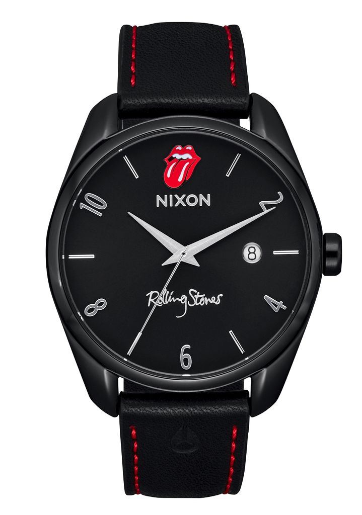 Black Watches Nixon Rolling Stones Thalia Leather Watches | 579MGTAYE