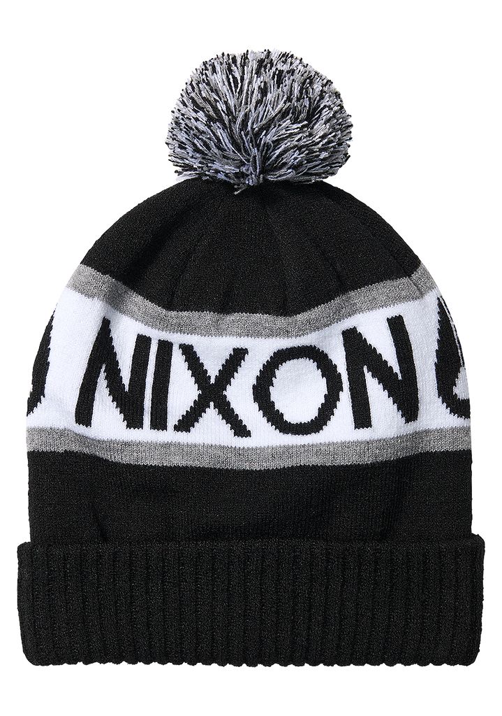 Black / White Accessories Nixon Teamster Beanie | 629SKBJGT