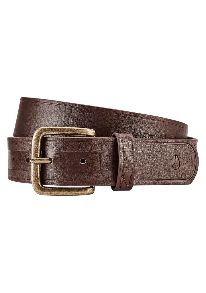 Brown / Gold Accessories Nixon DNA Vegan Belts | 548MSKOVQ