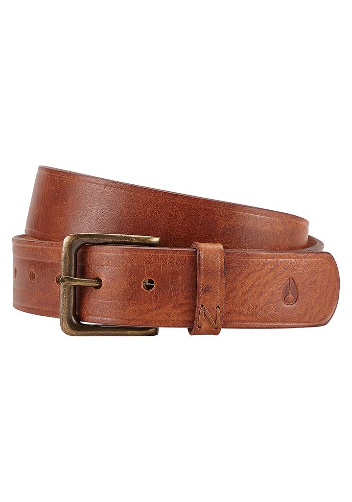 Brown Wash Accessories Nixon DNA Leather Belts | 762OLINSF