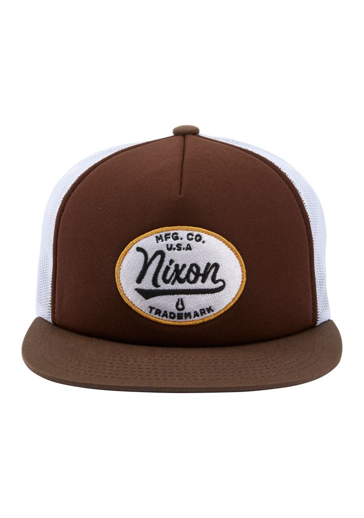 Brown / White Accessories Nixon Tioga Trucker Hats | 485CIFZGP