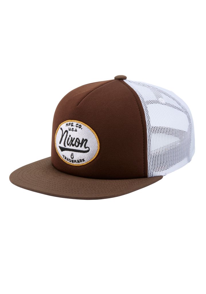 Brown / White Accessories Nixon Tioga Trucker Hats | 485CIFZGP