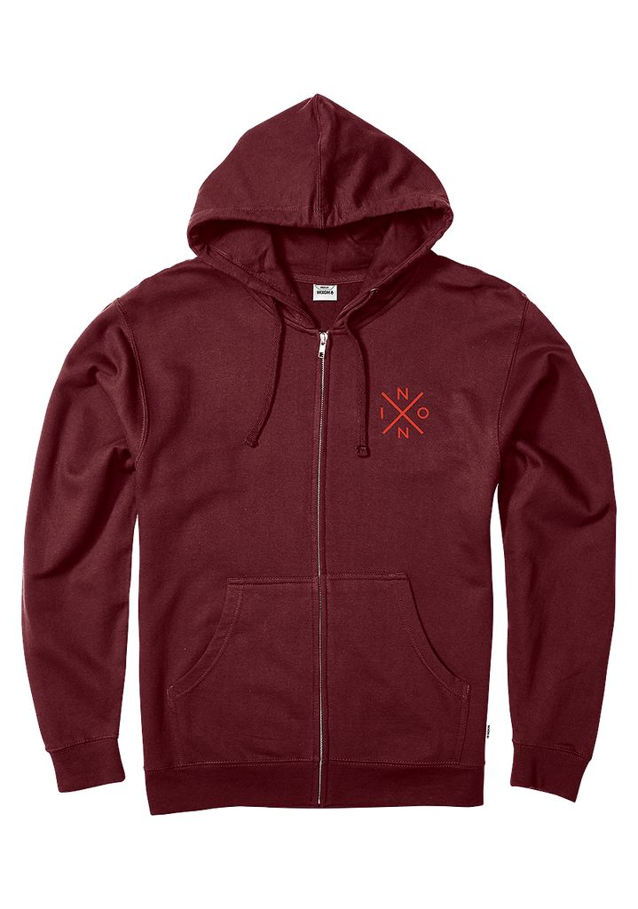 Burgundy Apparel Nixon Spot Full Zip Hoodie | 126SUTFBR