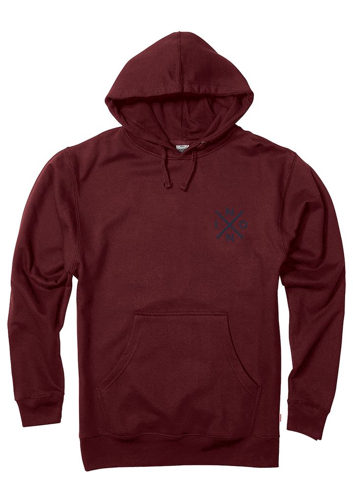 Burgundy / Navy Apparel Nixon Spot Hoodie | 123HQXUVJ