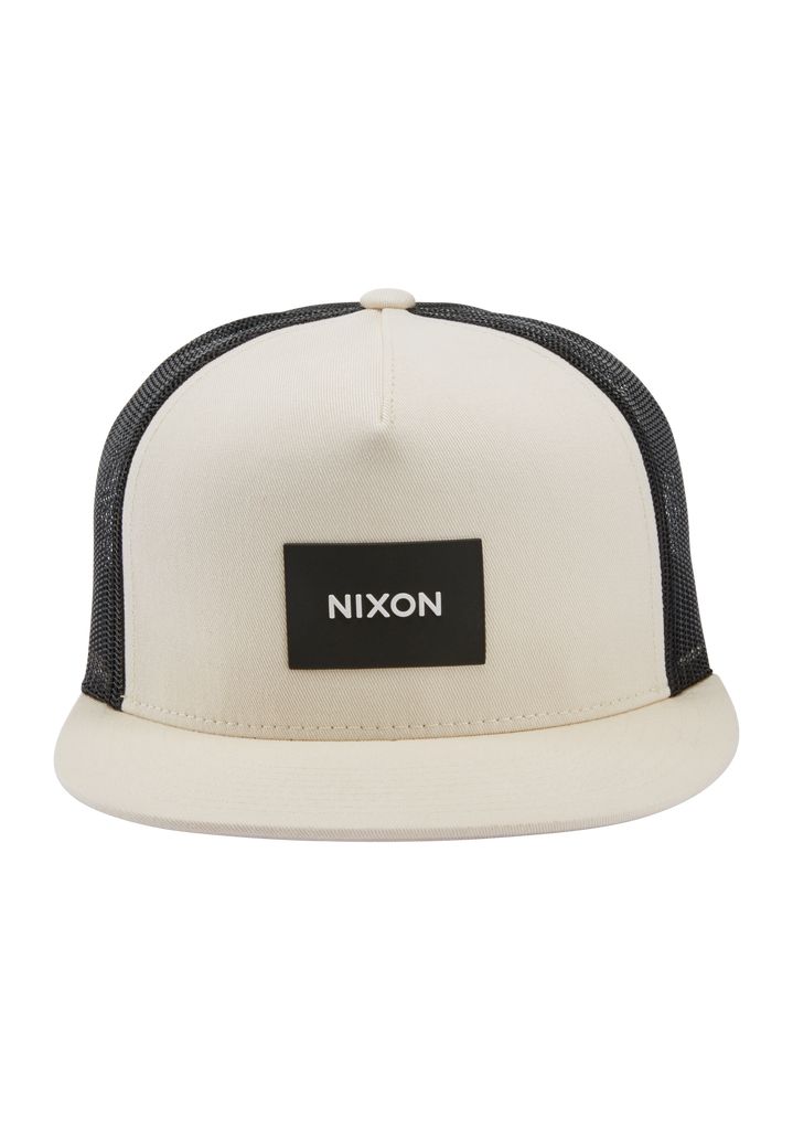 Cream / Black Accessories Nixon Team Trucker Hats | 721GDBUPW