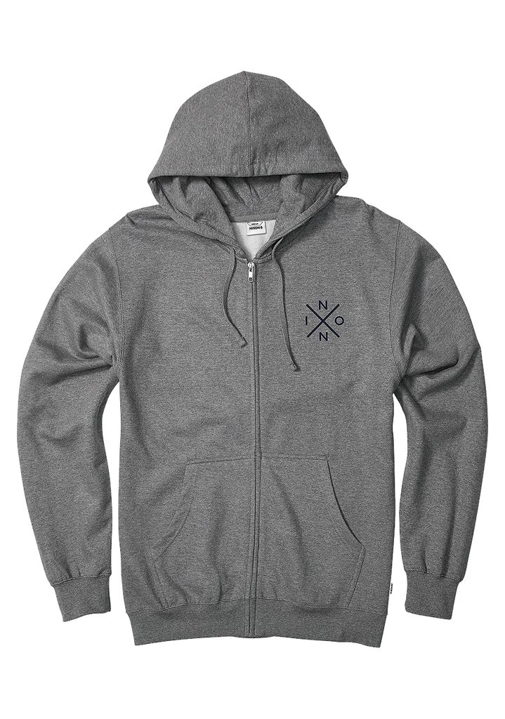 Dark Grey Apparel Nixon Spot Full Zip Hoodie | 235NTUOYG