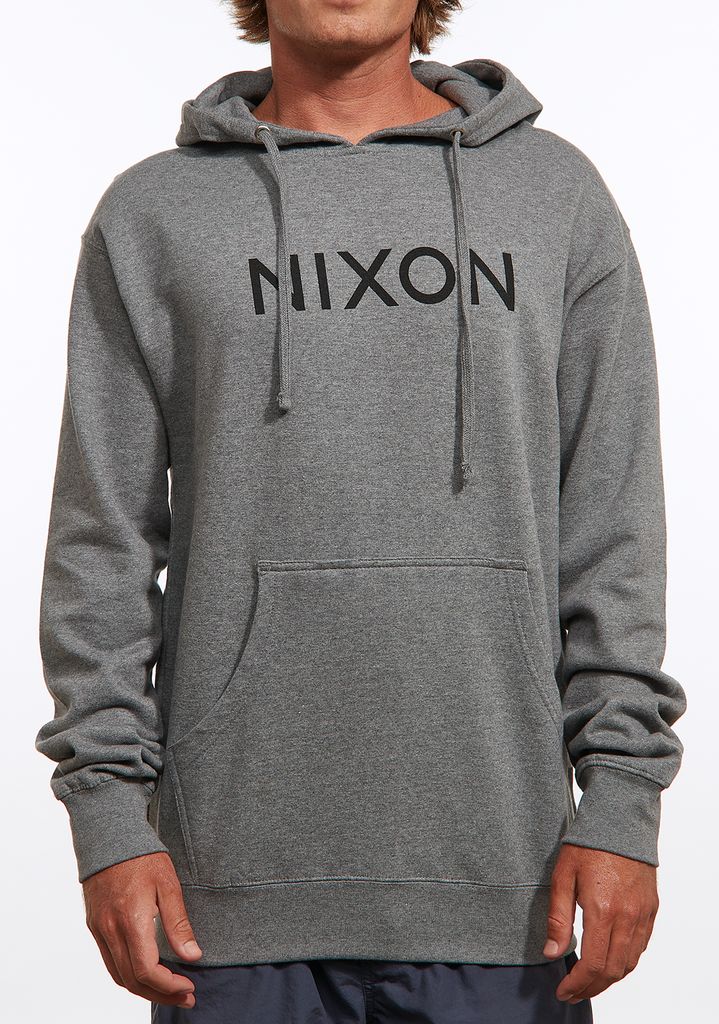 Dark Grey Apparel Nixon Wordmark Hoodie | 160QXERCF