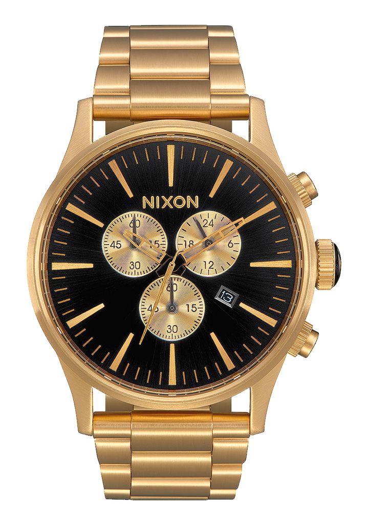 Gold / Black Watches Nixon Sentry Chrono Watches | 149UWDMTB