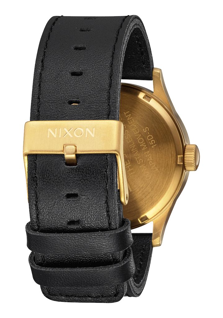 Gold / Black Watches Nixon Sentry Leather Watches | 260DNLWXZ