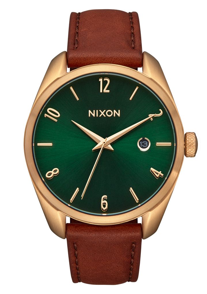 Gold / Green Watches Nixon Thalia Leather Watches | 482OLJBRS