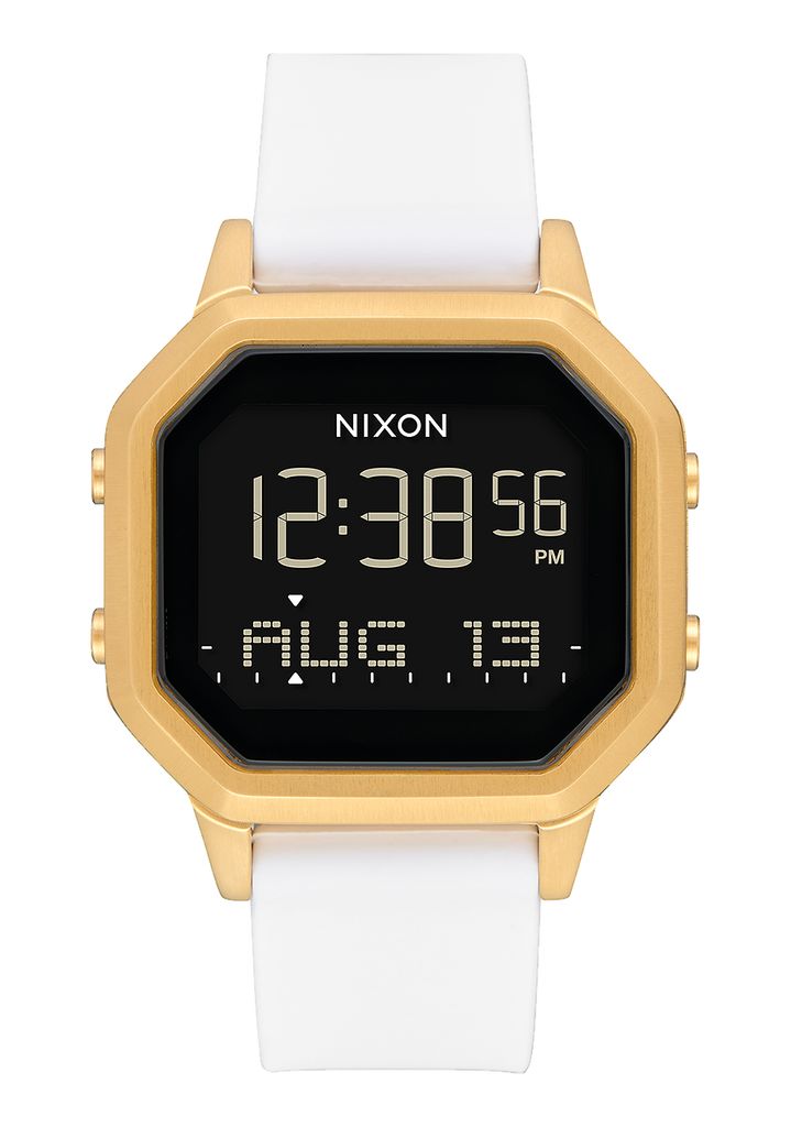 Gold / White Watches Nixon Siren Stainless Steel Digital Watches | 693ODKZEL