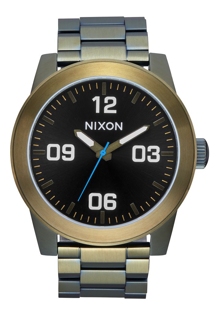 Grey / Black Watches Nixon Corporal Stainless Steel Watches | 285DWHCLF