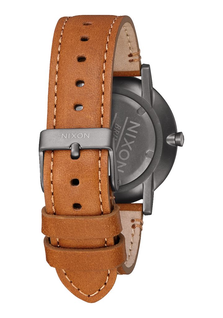 Grey / Grey Brown Watches Nixon Porter Leather Watches | 628MGLHEK