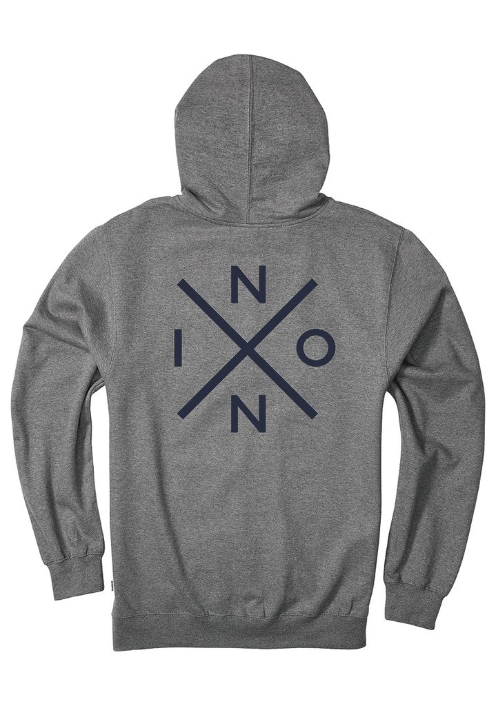 Grey / Navy Apparel Nixon Spot Hoodie | 102KLVERB