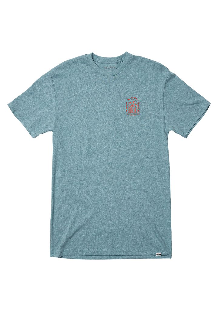 Light Blue Apparel Nixon Temple T Shirts | 083LAUPDX