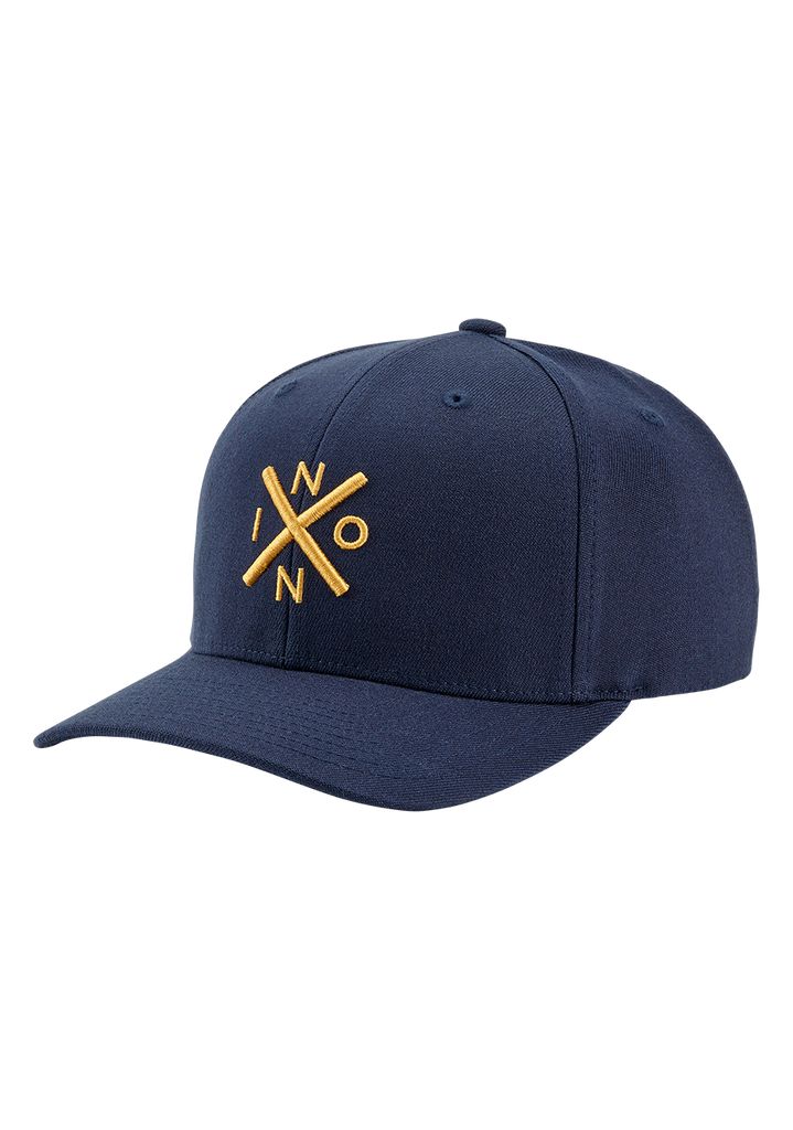 Navy / Gold Accessories Nixon Exchange Flexfit Hats | 243XIMWJE