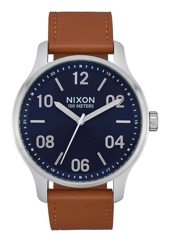 Navy Watches Nixon Patrol Leather Watches | 805NLIUCE