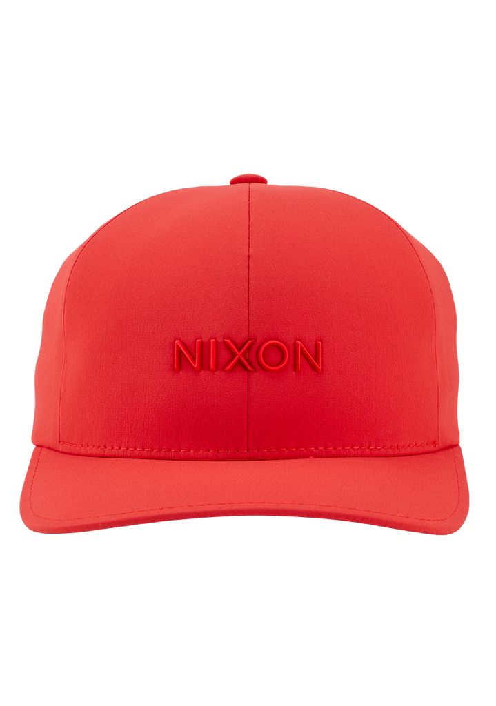 Red Accessories Nixon Delta Flexfit Hats | 386LPKTVB