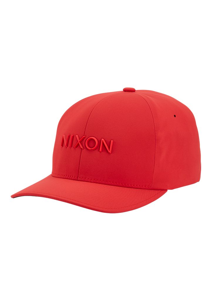 Red Accessories Nixon Delta Flexfit Hats | 386LPKTVB