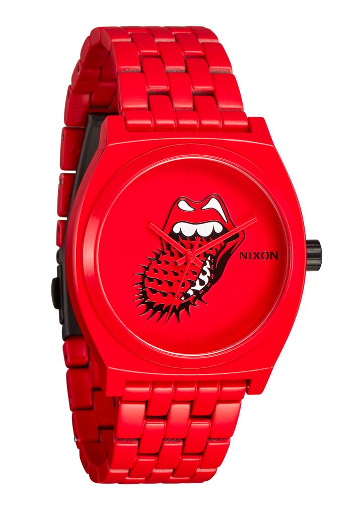 Red Watches Nixon Rolling Stones Time Teller Watches | 065AVTPIR