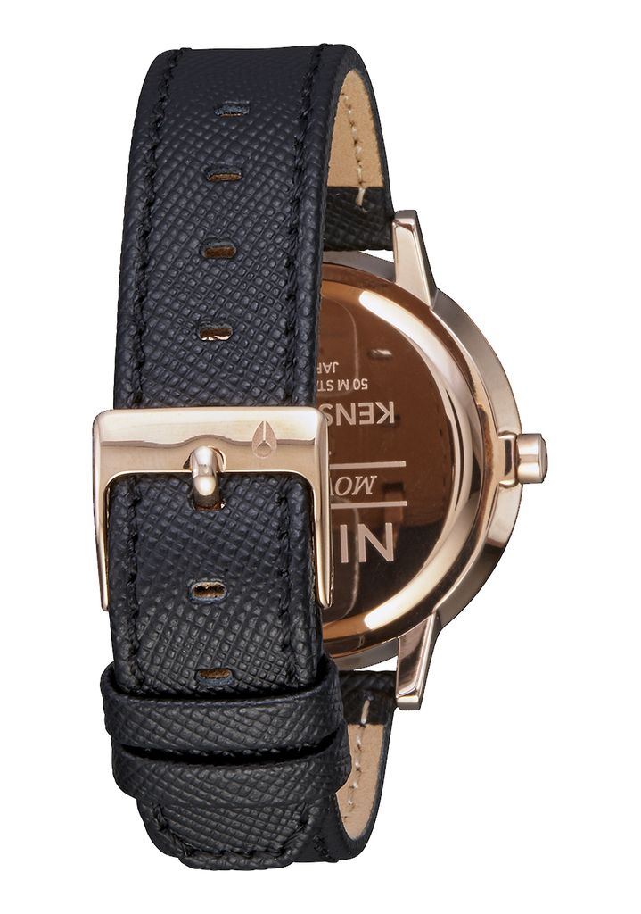 Rose Gold / Black Watches Nixon Kensington Leather Watches | 368IWNVCX