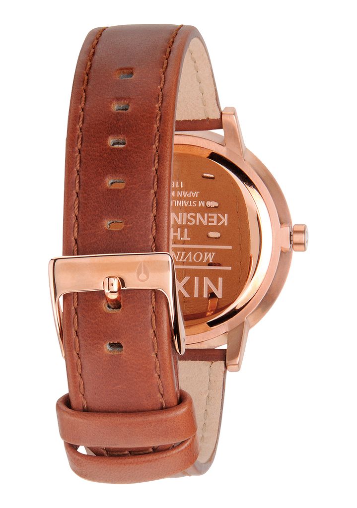 Rose Gold / White Watches Nixon Kensington Leather Watches | 951OEPDBX