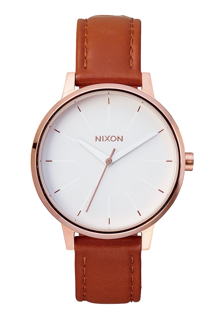 Rose Gold / White Watches Nixon Kensington Leather Watches | 951OEPDBX