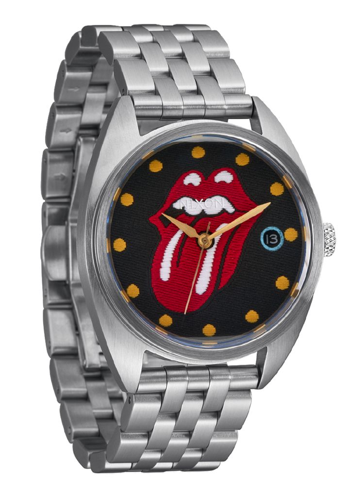 Silver / Black Watches Nixon Rolling Stones Primacy Watches | 730OJKGSA