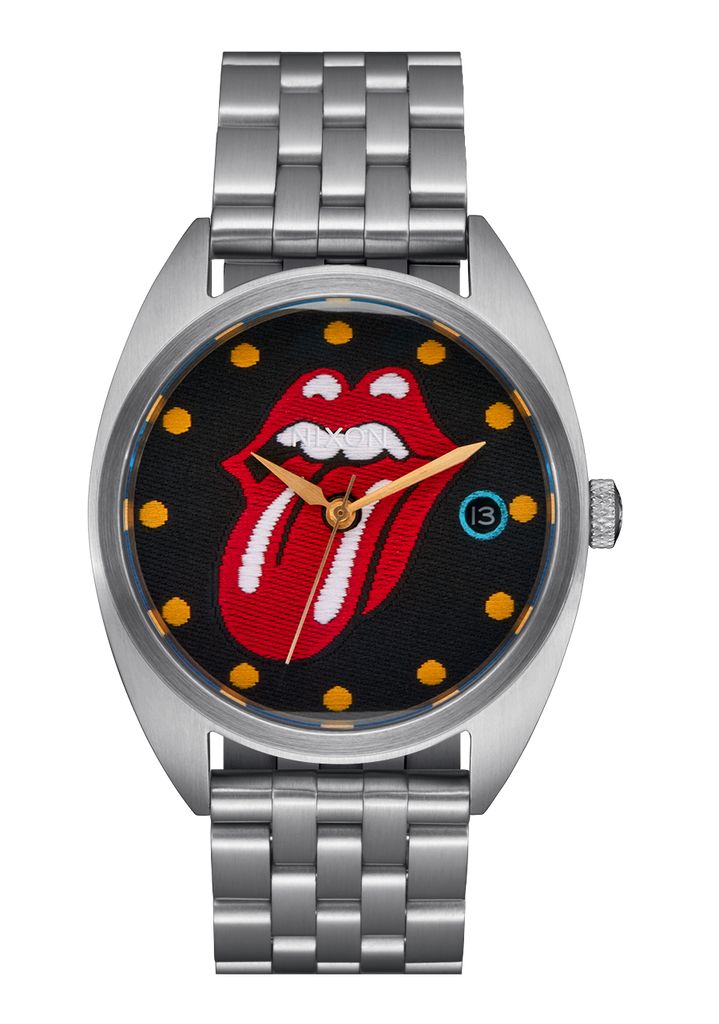 Silver / Black Watches Nixon Rolling Stones Primacy Watches | 730OJKGSA