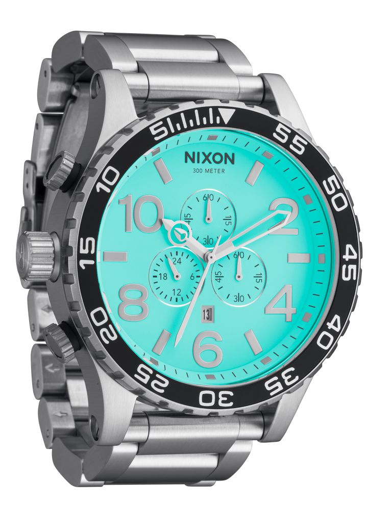 Silver / Turquoise Watches Nixon 51-30 Chrono Watches | 048DYPBHU