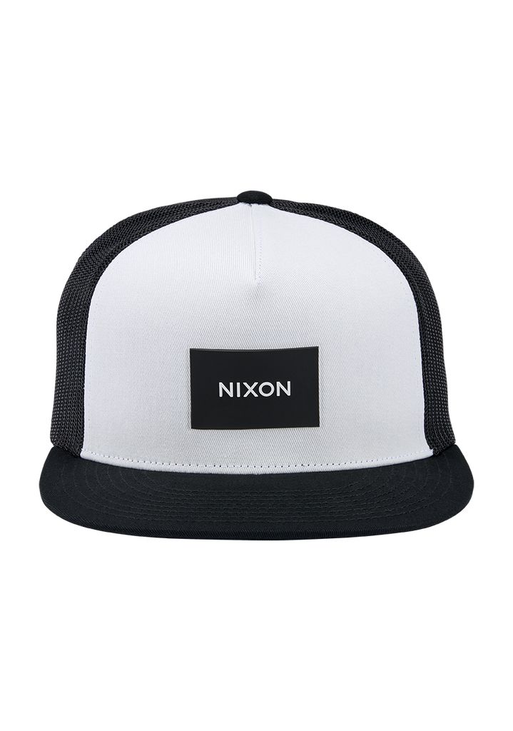 White / Black Accessories Nixon Team Trucker Hats | 976NTZKVP