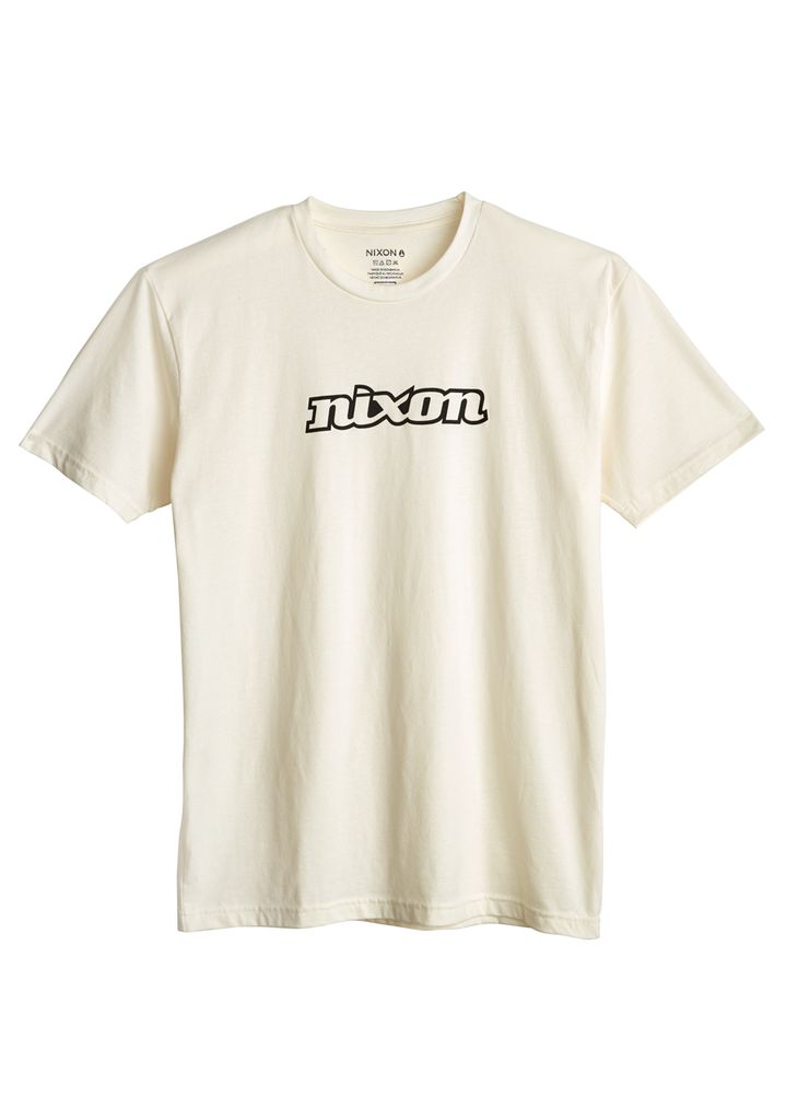 Beige / Black Apparel Nixon OG Script Eco-Repreve® T Shirts | 196ROQZJE