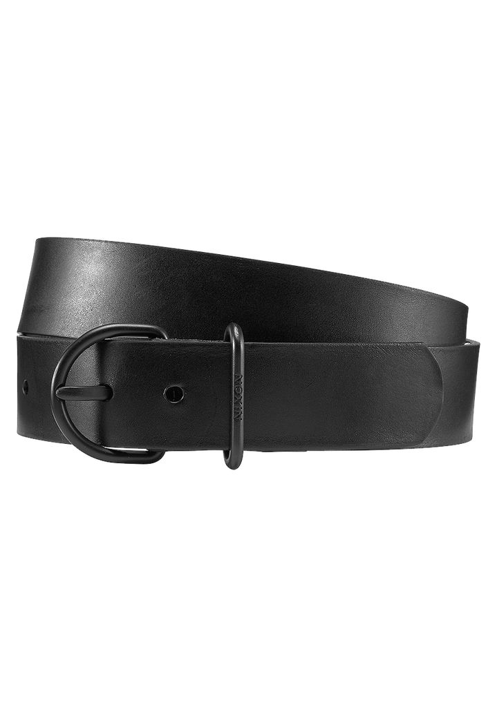 Black Accessories Nixon Steele Leather Belts | 152BOKQRH