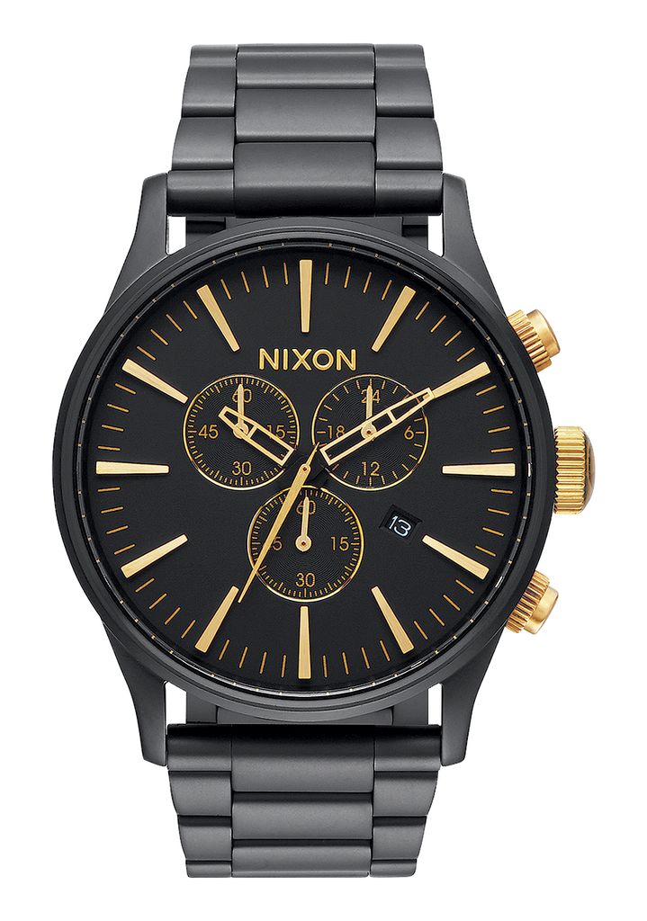 Black / Gold Watches Nixon Sentry Chrono Watches | 907AYTDLG