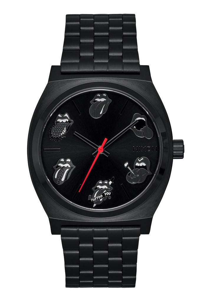 Black Watches Nixon Rolling Stones Time Teller Watches | 094XKGYSQ