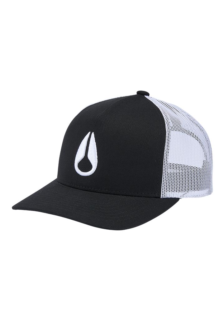 Black / White Accessories Nixon Iconed Trucker Hats | 409KHTLNO