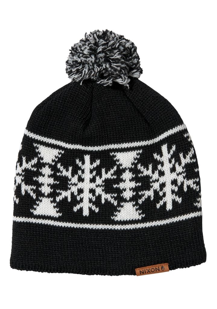 Black / White Accessories Nixon Meister Wool Pom Beanie | 837ZXCJDM